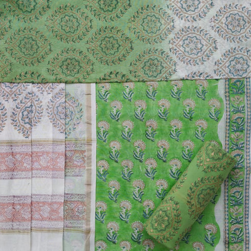 Buti Print Chanderi Silk Suit Set (CHA35)